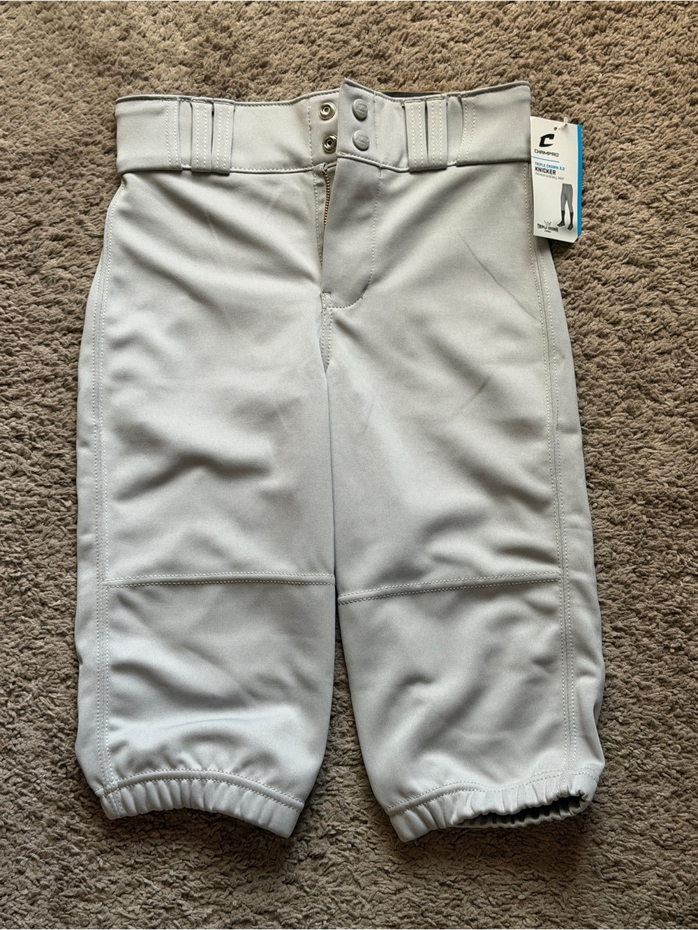 Champro gray kicker style Baseball Pants - Elastic Hem